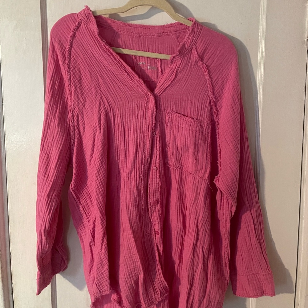 Aerie Pool to Party Button Down Shirt